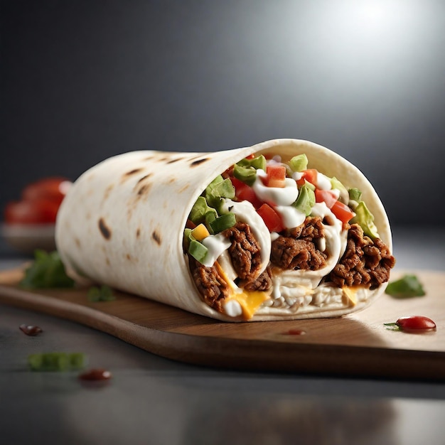 Fotografia di deliziosi burritos