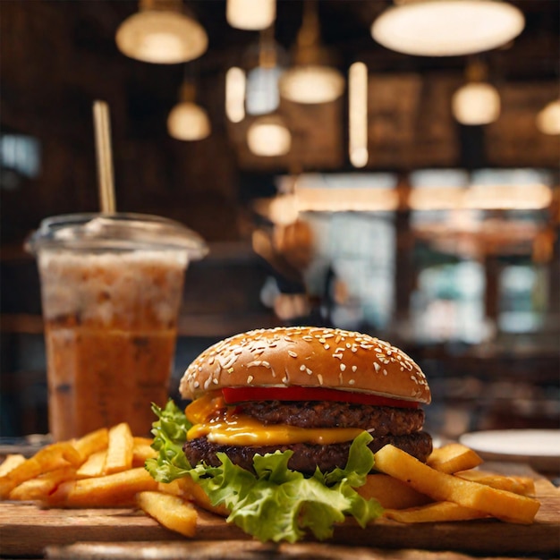 Fotografia di deliziosi cheeseburger