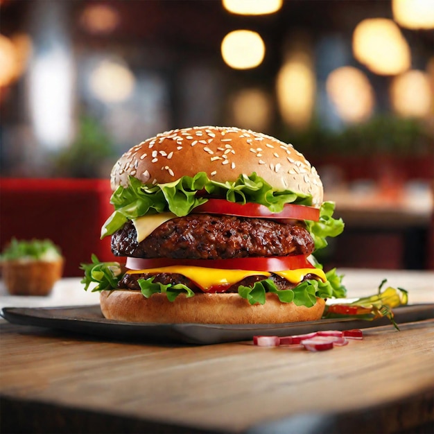 Fotografia di deliziosi cheeseburger