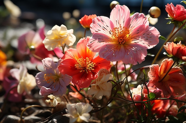 Fotografia di fiori del giardino botanico di Octane