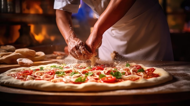 Fotografia di fondo della pizza italiana