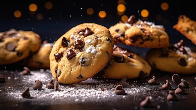 Fotografia di food: deliziosi biscotti con gocce di cioccolato
