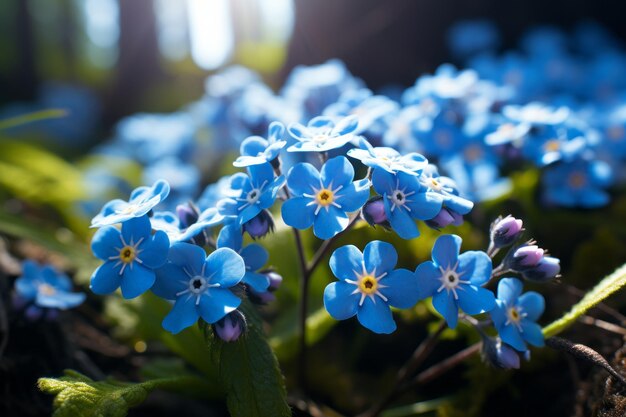 Fotografia Di ForgetMeNot Natural Ligh Generative AI