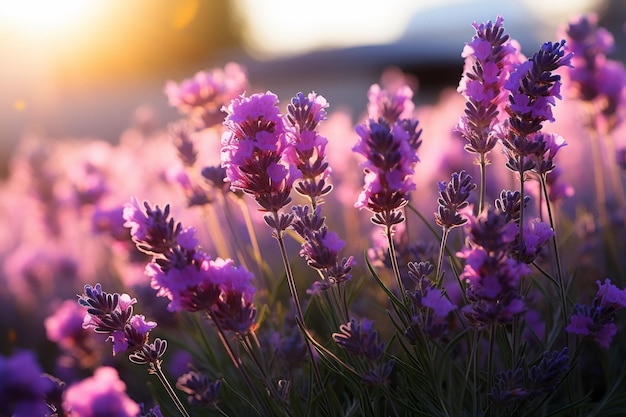 Fotografia Di Lavanda Luce Naturale Generative AI