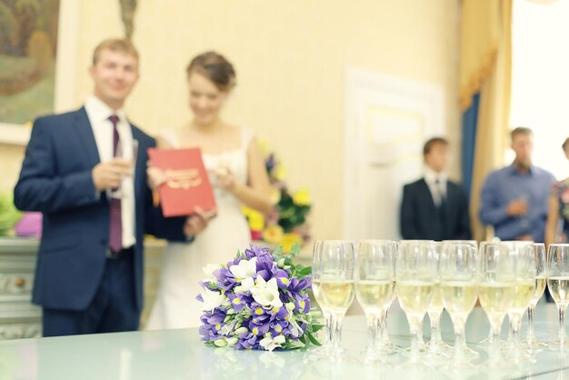 fotografia di matrimonio concetto di felicità familiare