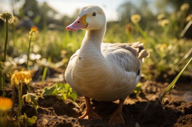 fotografia di oca luce naturale lente 50mm generativa ai