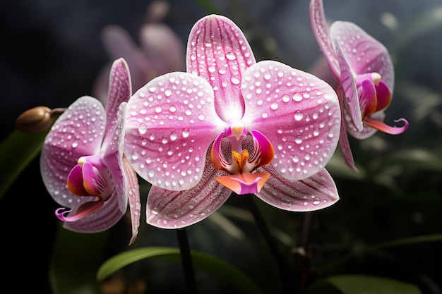 Fotografia Di Orchidea Luce Naturale AI Generativa