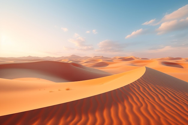 Fotografia di paesaggi desertici e dune di sabbia