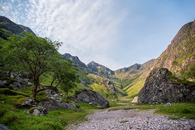 Fotografia di paesaggi di valle perduta, montagne