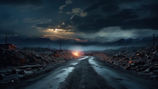 Fotografia di paesaggi notturni di montagna paesaggio notturno