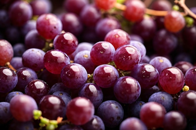 Fotografia di prodotti di frutta con uva viola