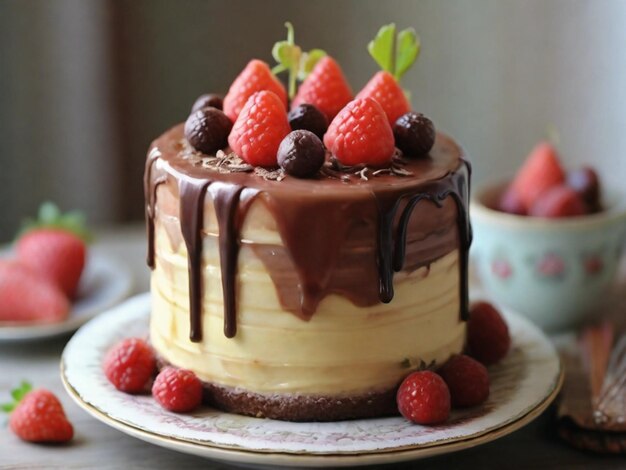 Fotografia di prodotto di torta con sfondo bianco.