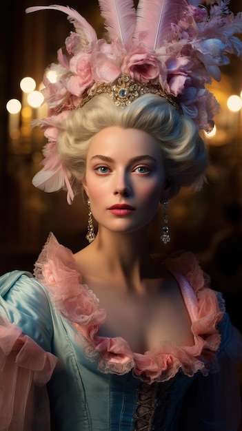 fotografia di ritratto dell'IA generativa cinematografica di MARIE ANTOINETTE