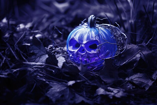 Fotografia di sfondo astratta in colori blu visivo mistico simbolico di Halloween