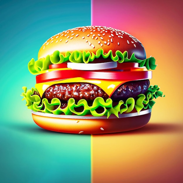 Fotografia di sfondo immagine hamburger e fast food