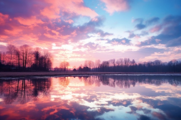 Fotografia di tramonto spettrale