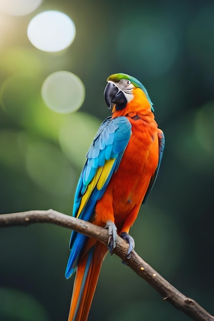 Fotografia di uccelli Ara generata dall'intelligenza artificiale