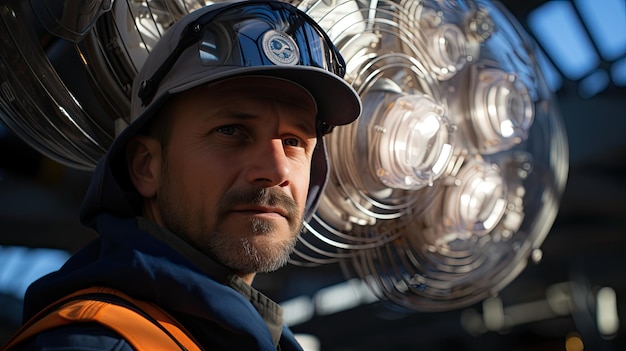 fotografia di un tecnico di aria condizionata industriale