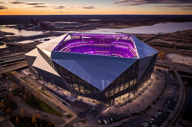 Fotografia di vista aerea dello stadio della US Bank