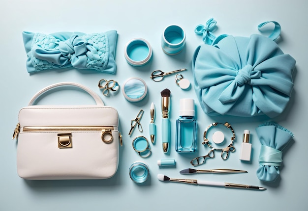 Fotografia flatlay di accessori gialli per ragazze