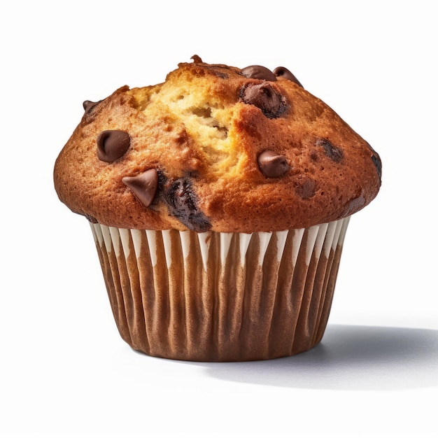 Fotografia iperrealismo Muffin colorato con patatine di cioccolato