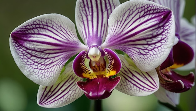 fotografia macro fiore di orchidea