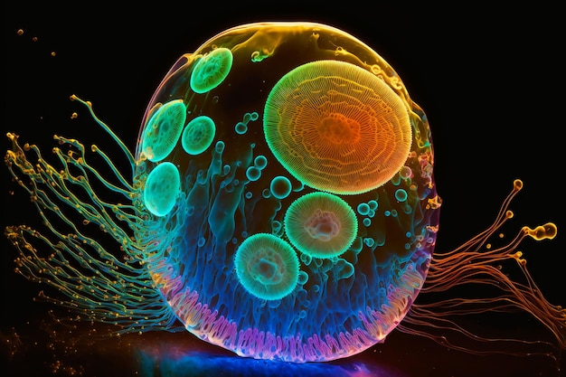 fotografia microscopica batteri bioluminescenti viventi