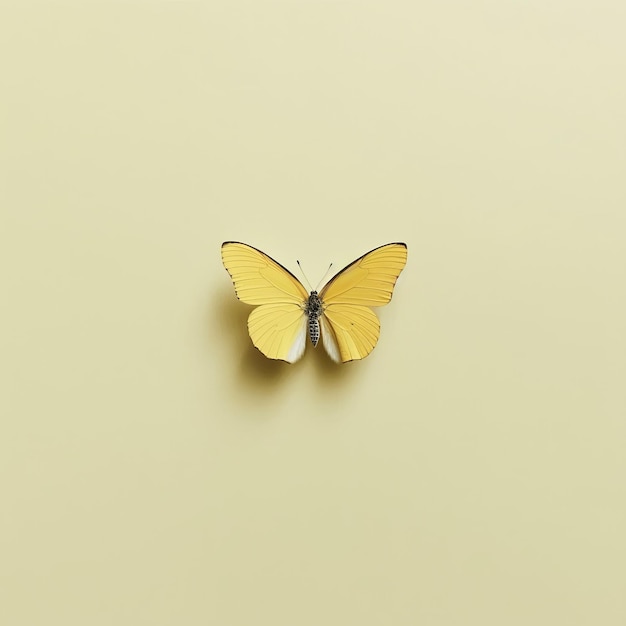 Fotografia minimalista di una dolce farfalla