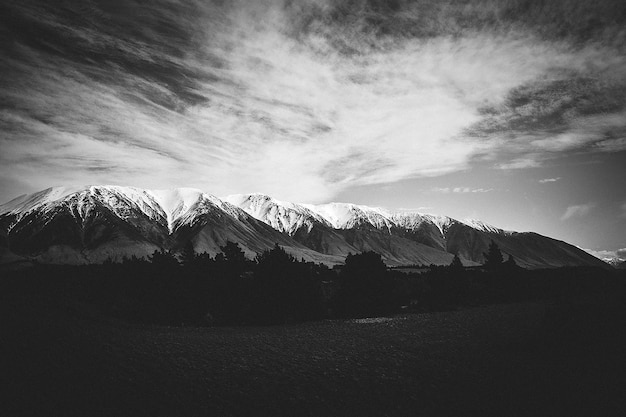 Fotografia Natura Montagne in bianco e nero in Nuova Zelanda Oceania Aotearoa