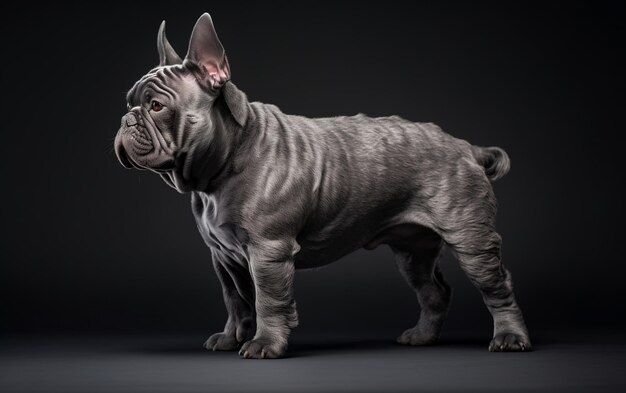 Fotografia per la pubblicità con un'intelligenza artificiale generativa del bulldog francese