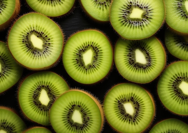 Fotografia professionale del modello dei frutti di kiwi Generative