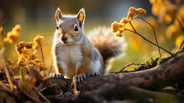 fotografia professionale dello scoiattolo e luce