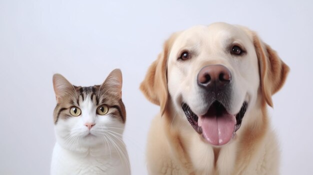 Fotografia professionale di ritratti dettagliati di cani e gatti felici