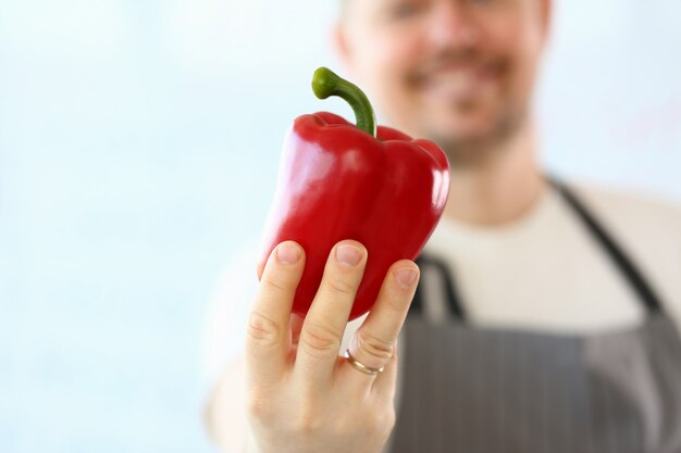 Fotografia professionale di Showing Red Pepper del cuoco unico