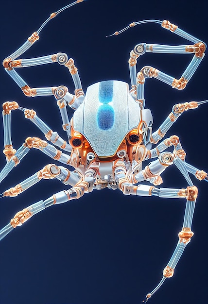 Fotografia robotica del ragno di biomeccanica