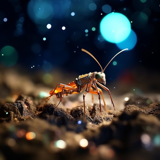 Fotografia tiltshift delle mantis cosmiche, dei del destino