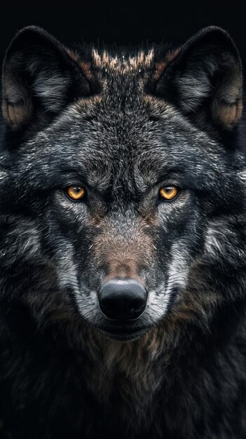 Fotografia ultra-minimalismo di un lupo