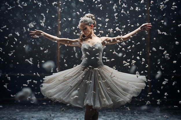 Fotografie di tempeste di neve di flocchi di neve