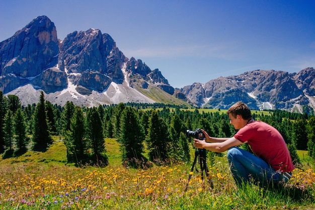 Fotografo nelle Alpi