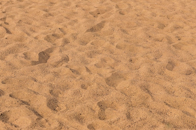 Fotogramma intero di sabbia Primo piano sulla sabbia fine della spiaggia nel sole estivo