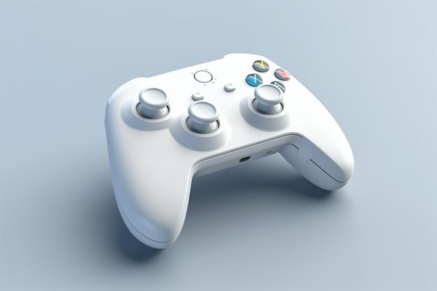 Fotorealistico controller di gioco per console con icona isolata sul rendering 3D