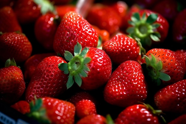 Fragola Fragole organiche fresche Priorità bassa della frutta