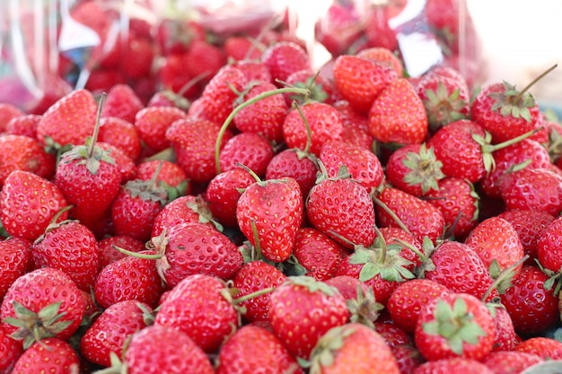 Fragola fresca al cibo di strada