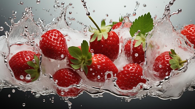 fragola fresca nell'aria