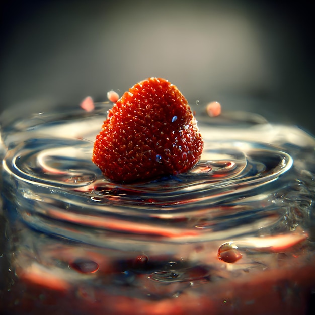 Fragola in acqua