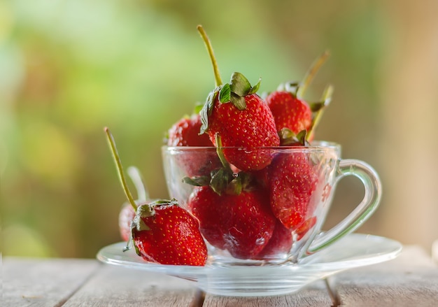 Fragola in una tazza