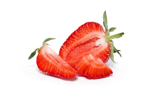 Fragola succosa tagliata fresca