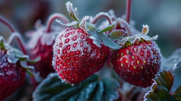 Fragole e piante per il freddo in autunno