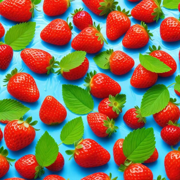 Fragole fresche per i modelli di social media per il design di banner e succo di fragole