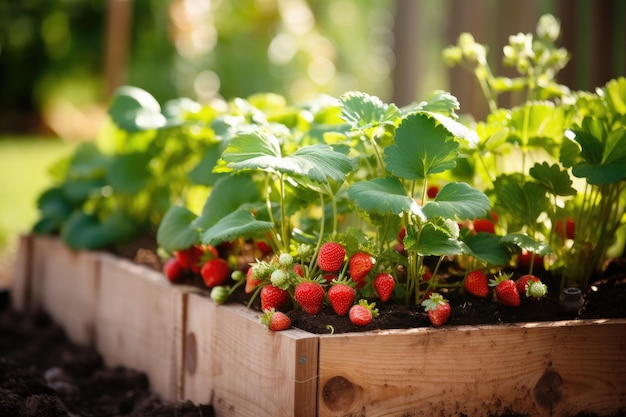 Fragole rosse agricoltura raccolta IA generativa